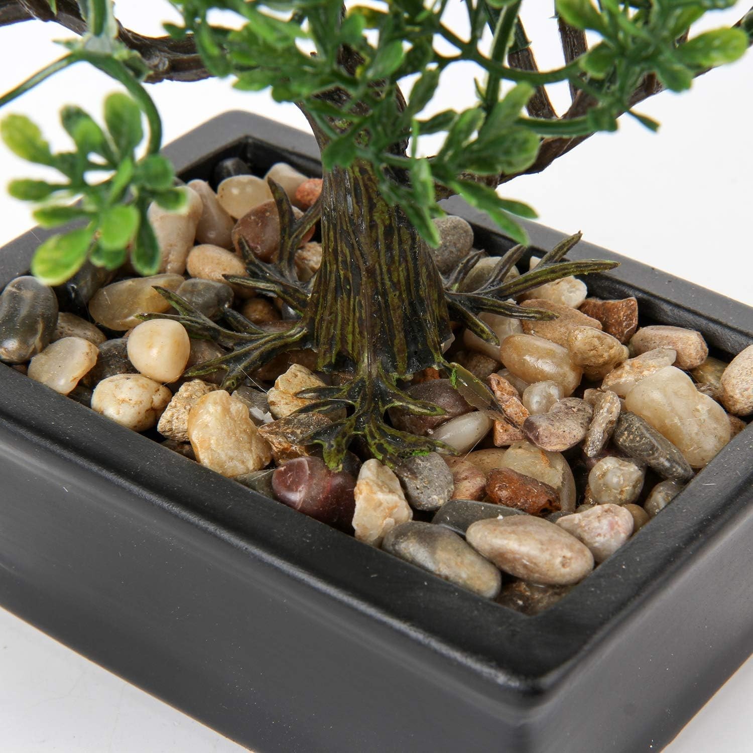 Artificial Bonsai Tree Juniper Faux Plants Indoor Small Fake Plants Decor wit…