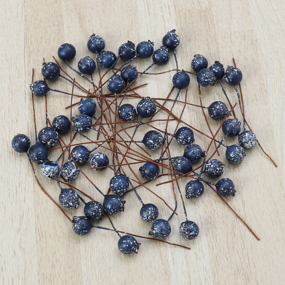 100 Pcs DIY Wreath Fake Berry Simulation DIY Bouquet Blueberry Decoration
