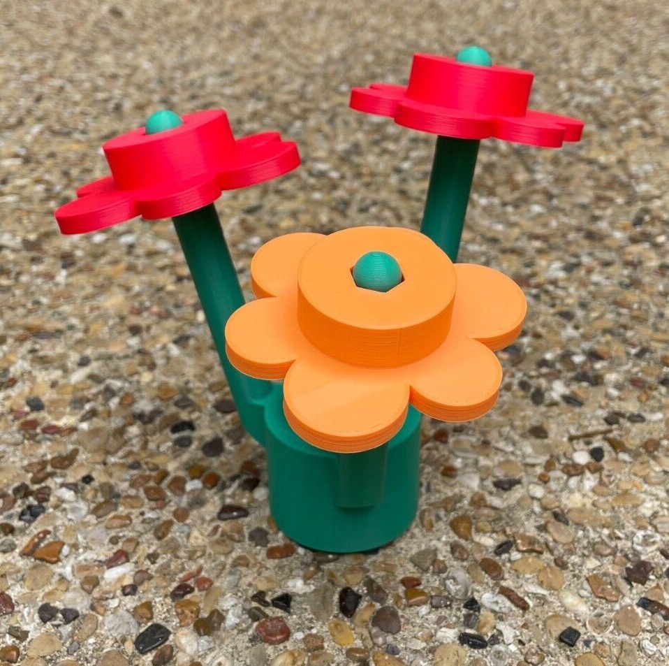 NEW Large Scale Building Bricks Flowers Jumbo Size Floral Bouquet 3D Printed NEW