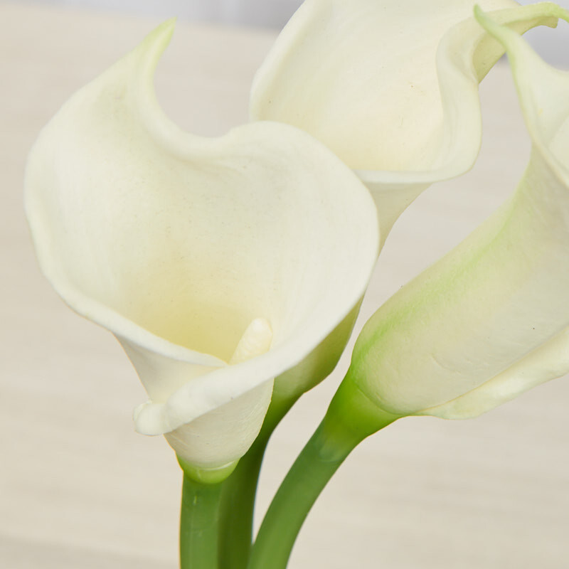 Creamy White Artificial Calla Lily 24″ Bundle with 3 Stems