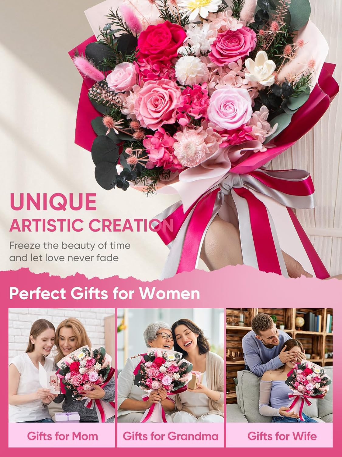 Flowers for Delivery Preserved Flower Bouquet Forever Fresh Flowers Birthday Gif
