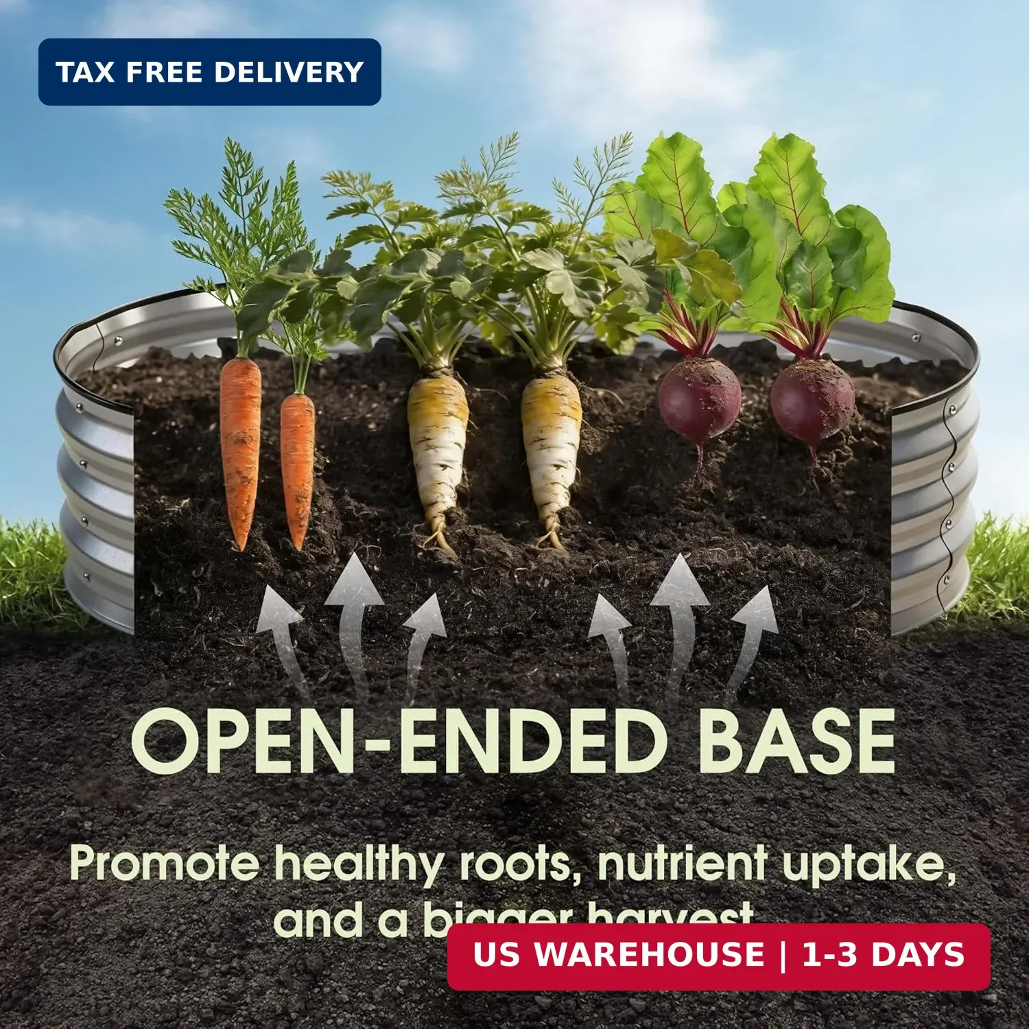 NEWBULIG Galvanized Raised Garden Bed Outdoor, 4x2x1ft Metal Planter Box for Veg