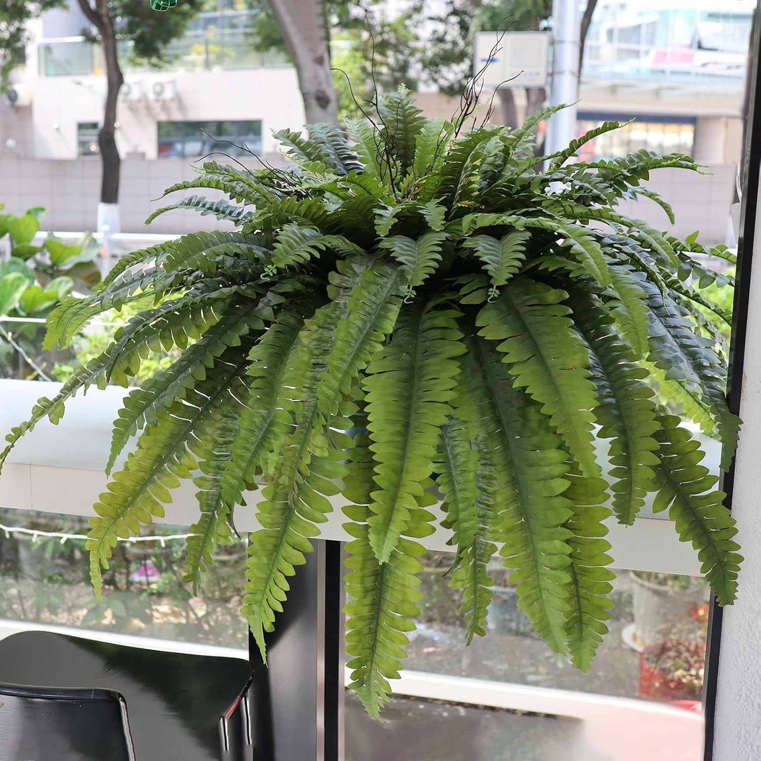 50″ Fake Ferns Artificial Plants Large, 98 Fronds Artificial Ferns for Outdoors