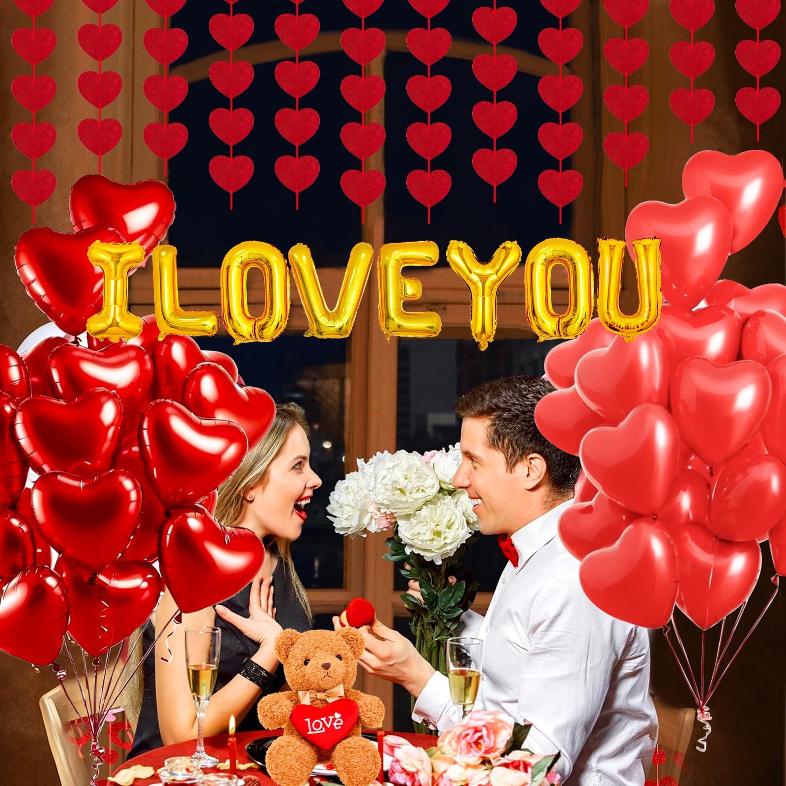 4229 PCS Rose Petals and Candles Set for Romantic Decoration Special Night I …