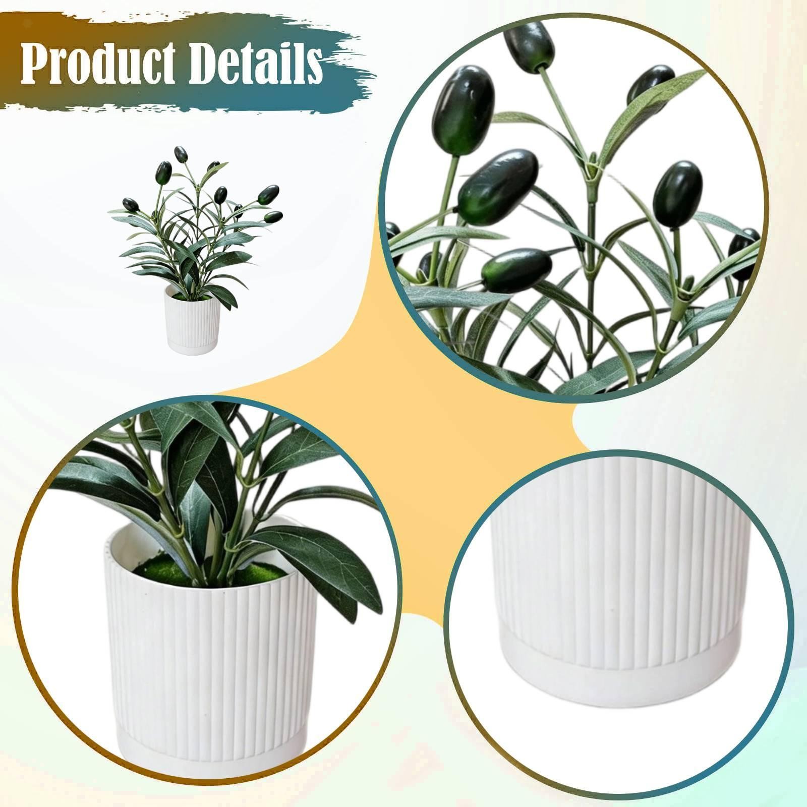 Artificial Olive Tree Plant Fake Plant for Coffee Table Windowsill Farmhouse
