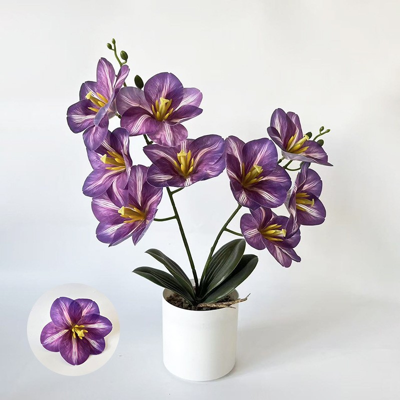 Artificial For miniature Hibiscus Bonsai 3D Printed Flower for Tabletop Decor
