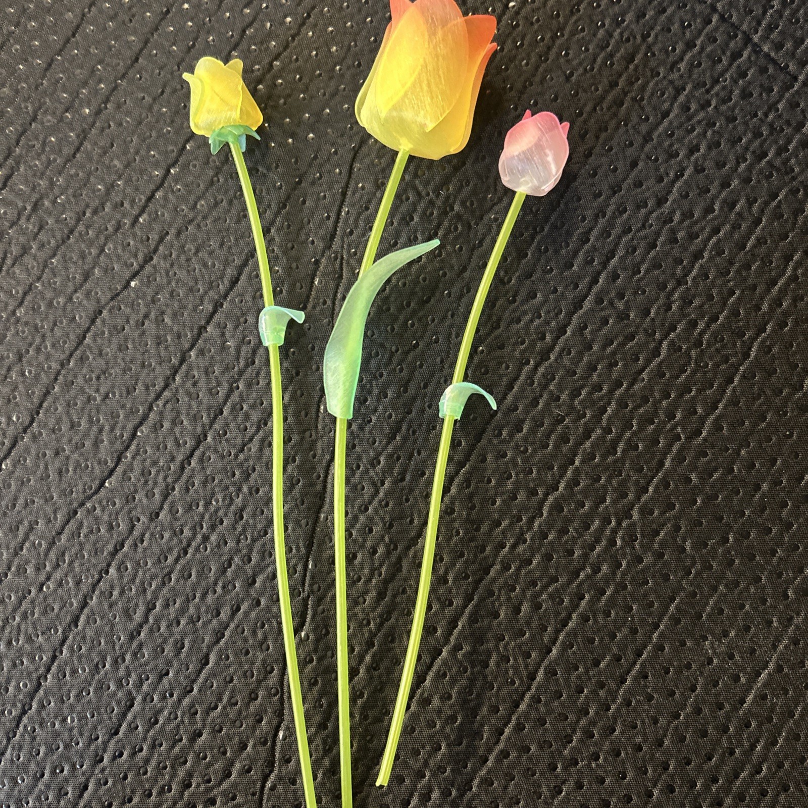 Handmade Plastic Stemmed Flowers