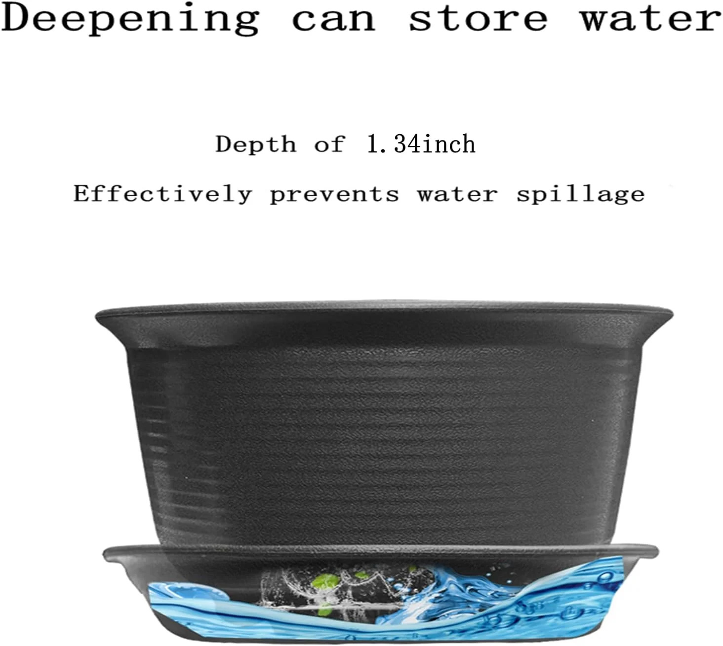 6 Pack Plant Saucer 12 Inch Plastic Plant Tray, Sturdy and Durable Flower Pot Co