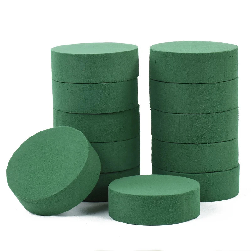 10Pcs 11.5cm Round Floral Foam Bricks for Wedding Party Table Arrangement