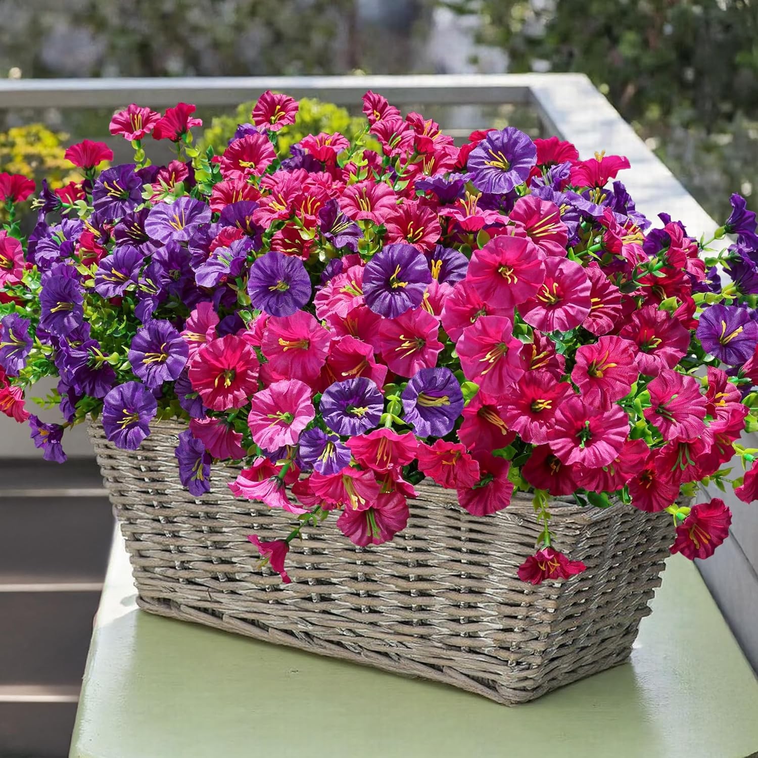 Outdoor Silk Morning Glory Bundles – 12 Artificial Decorative Plants