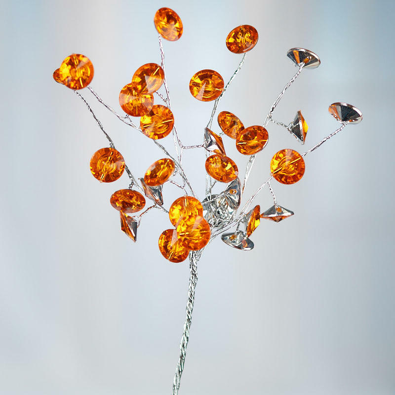 Gold Rhinestone Crystal Flower Sprays | 2 Sprays | For Corsages and Accenti
