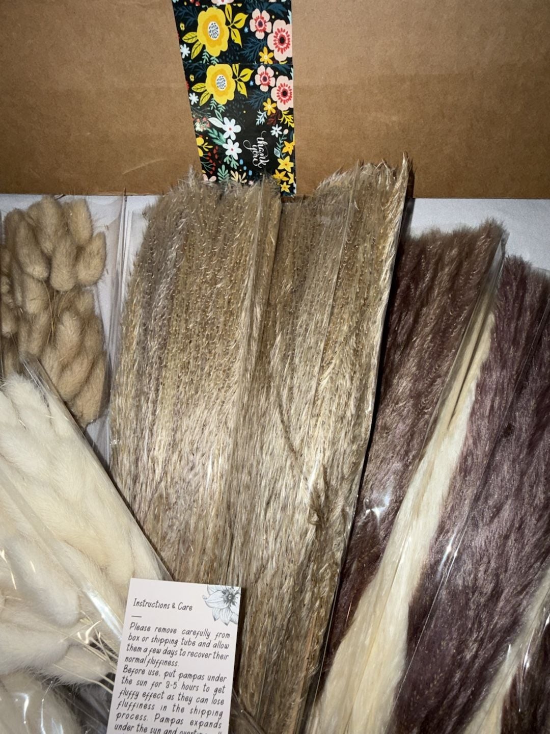 Assorted Dried Pampas Grass Decorative Bouquet