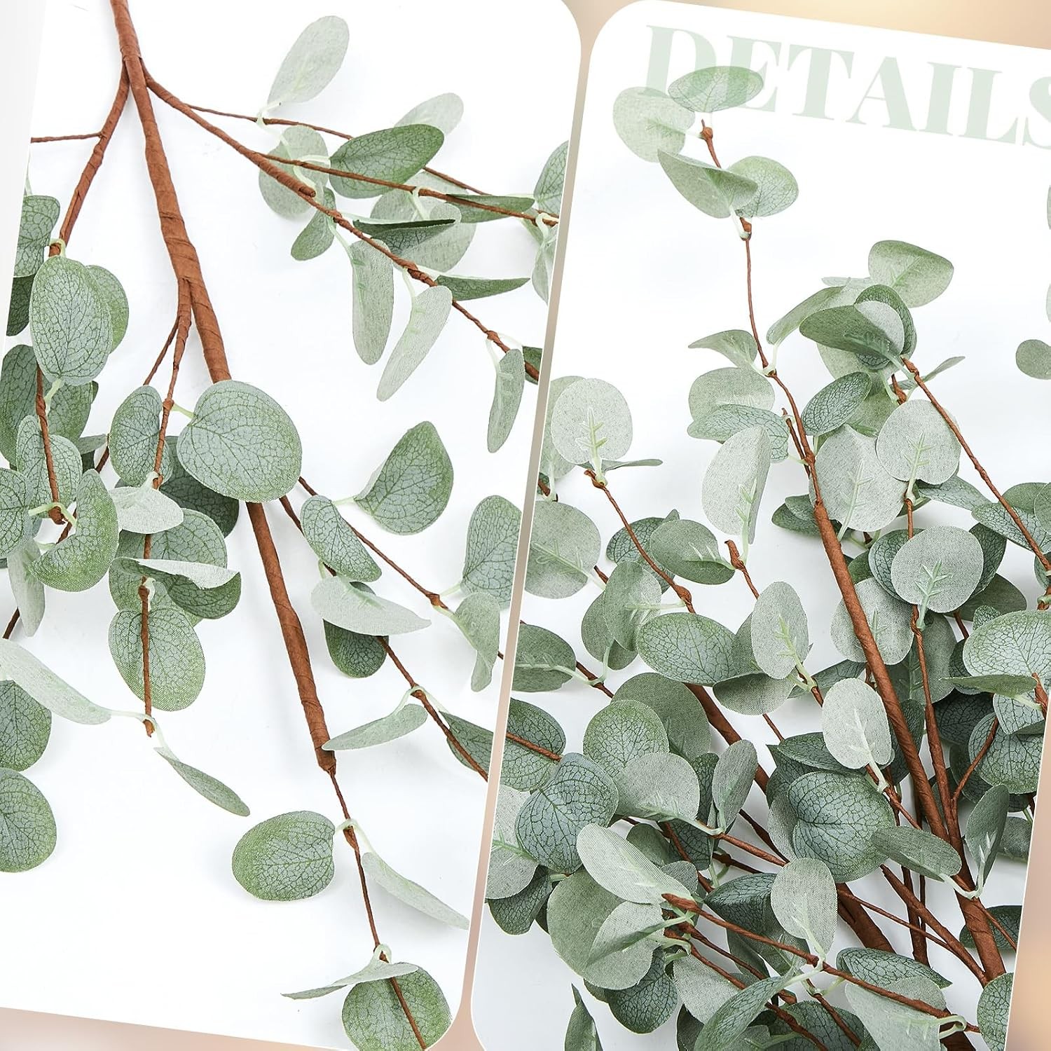 10 pcs 30in Extra Long Artificial Eucalyptus Stems Tall Greenery Stems Realistic