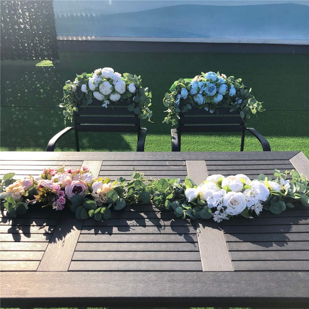 30 Wedding Arch Flowers, Rustic Artificial Floral Swag, Rose, Peony, Lintel