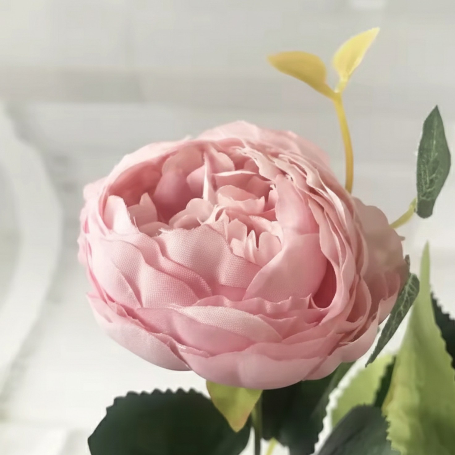 Artificial 5 Heads Silk Peony Flower Wedding Bouquet Home Party Outdoor Decor