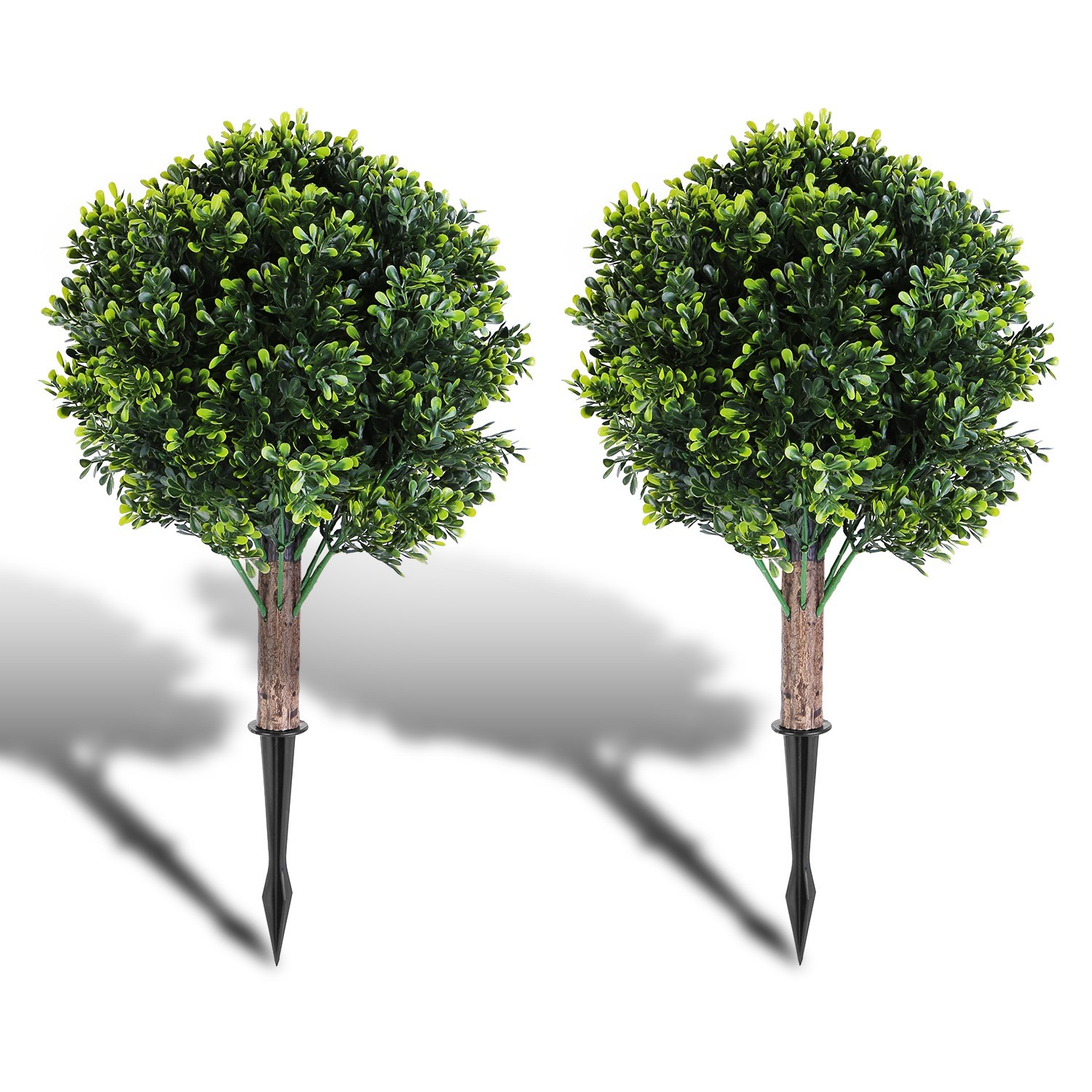 2Pack UV Resistant Artificial Lavender Topiary Ball Trees 20 In Tall For Outdoor