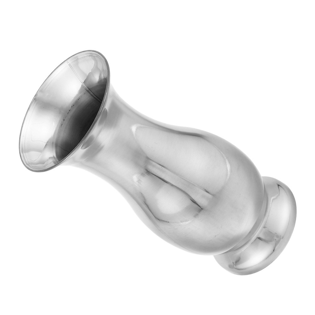 Stainless Steel Flower Vase: Tall Bud Vase – Minimalist Metal Container For