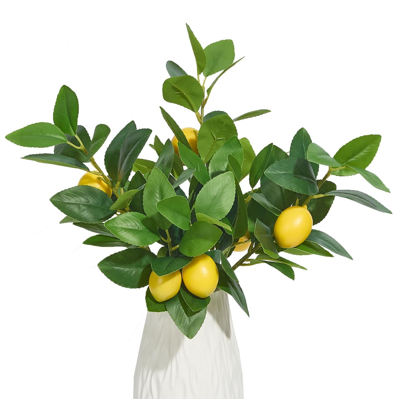3 PCS 18 Inch Artificial Lemon Branches Fake Fruit Picks Tree Decor