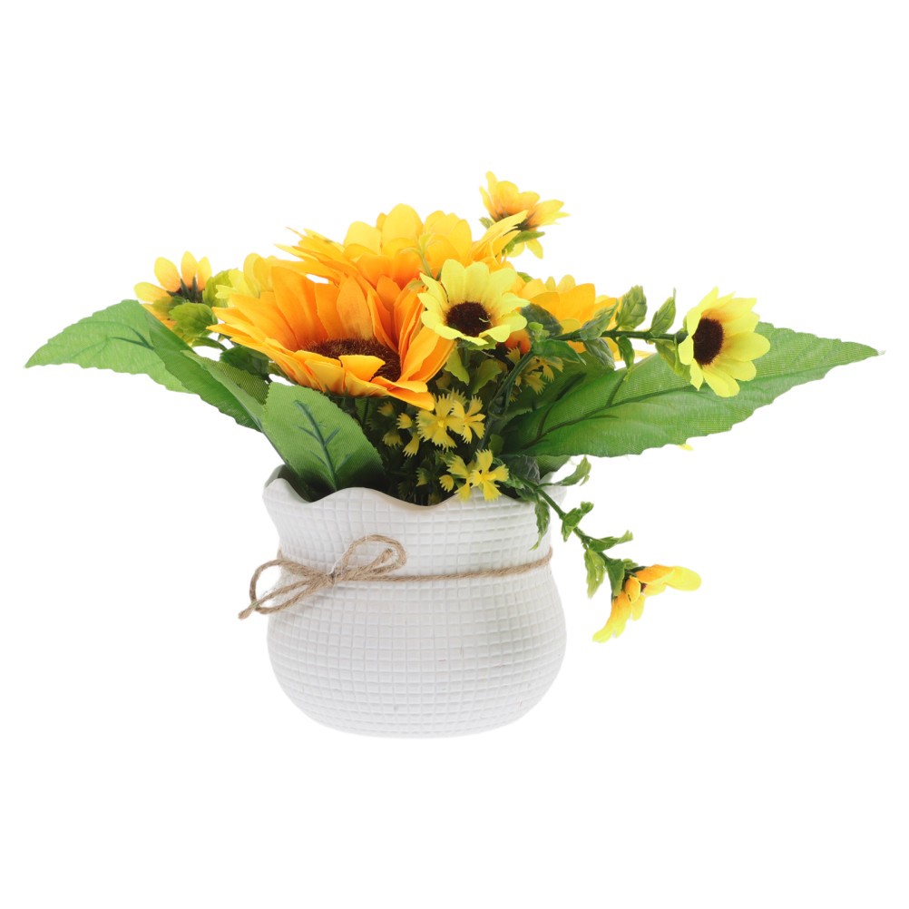 Wedding Greenery Plants Patio Decoration Artificial Potted Sunflower