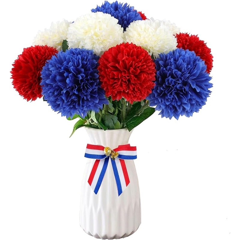 Artificial Chrysanthemum Ball Flowers 12pcs Silk Home Decor Wedding Centerpiece