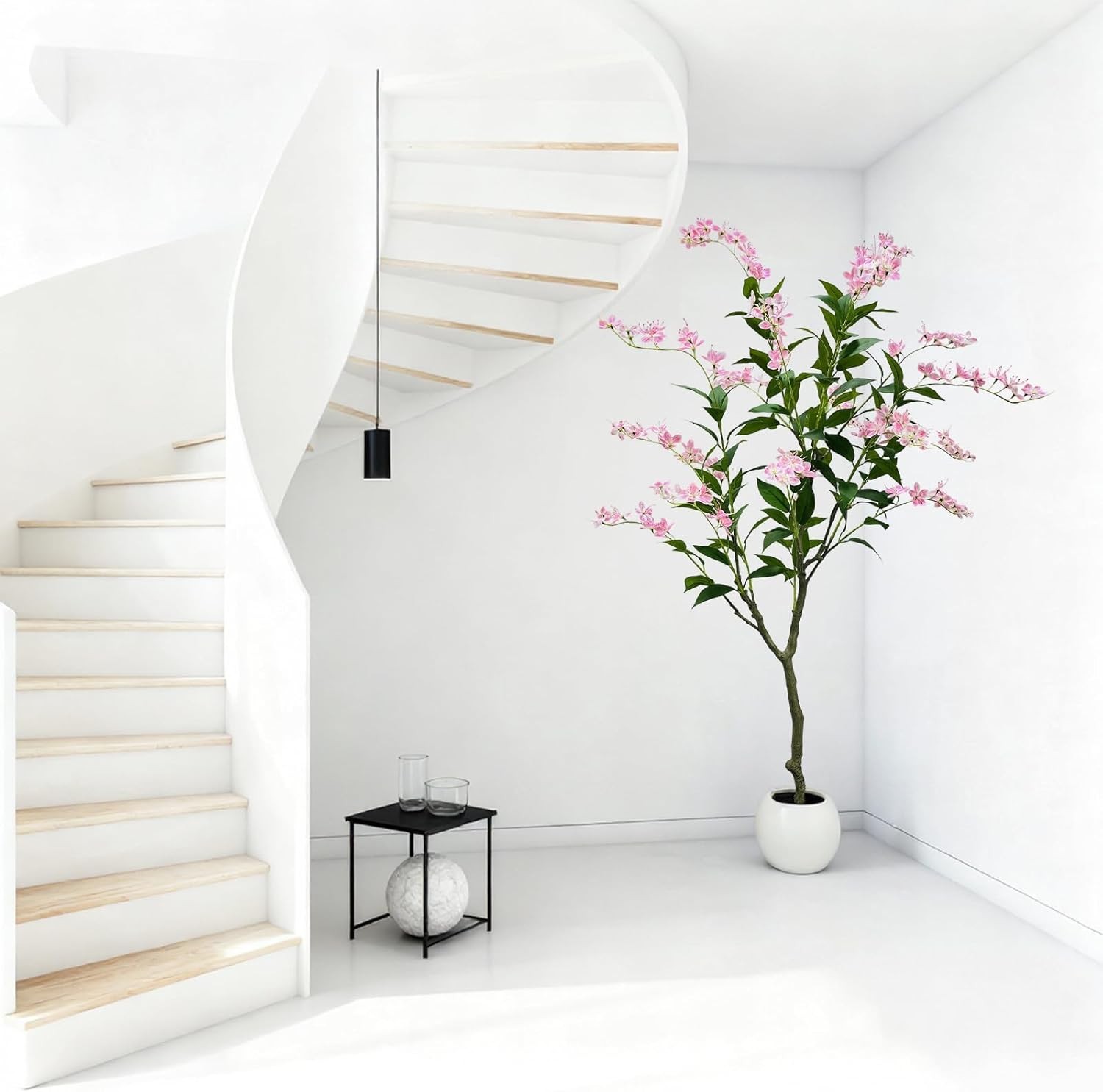 180cm Pink Artificial Faux Flower Tree for Indoor Home Office & Venue Decoration
