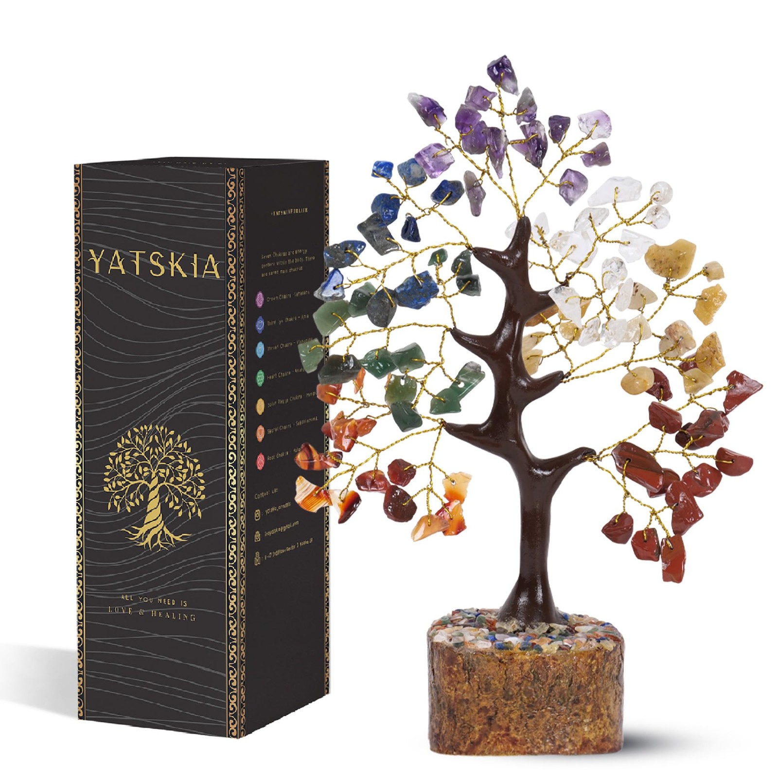 7 Chakra Tree of Life, Gemstone Tree, Gifts for , Crystal Home Decor, Healing…