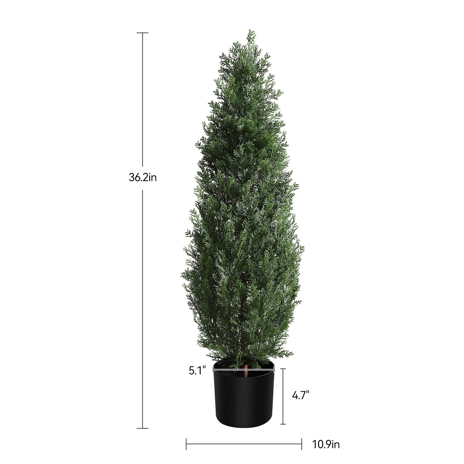 2 PACK 3FT-5FT Artificial Topiary Tree Faux Plant Home Decor UV Indoor Outdoor