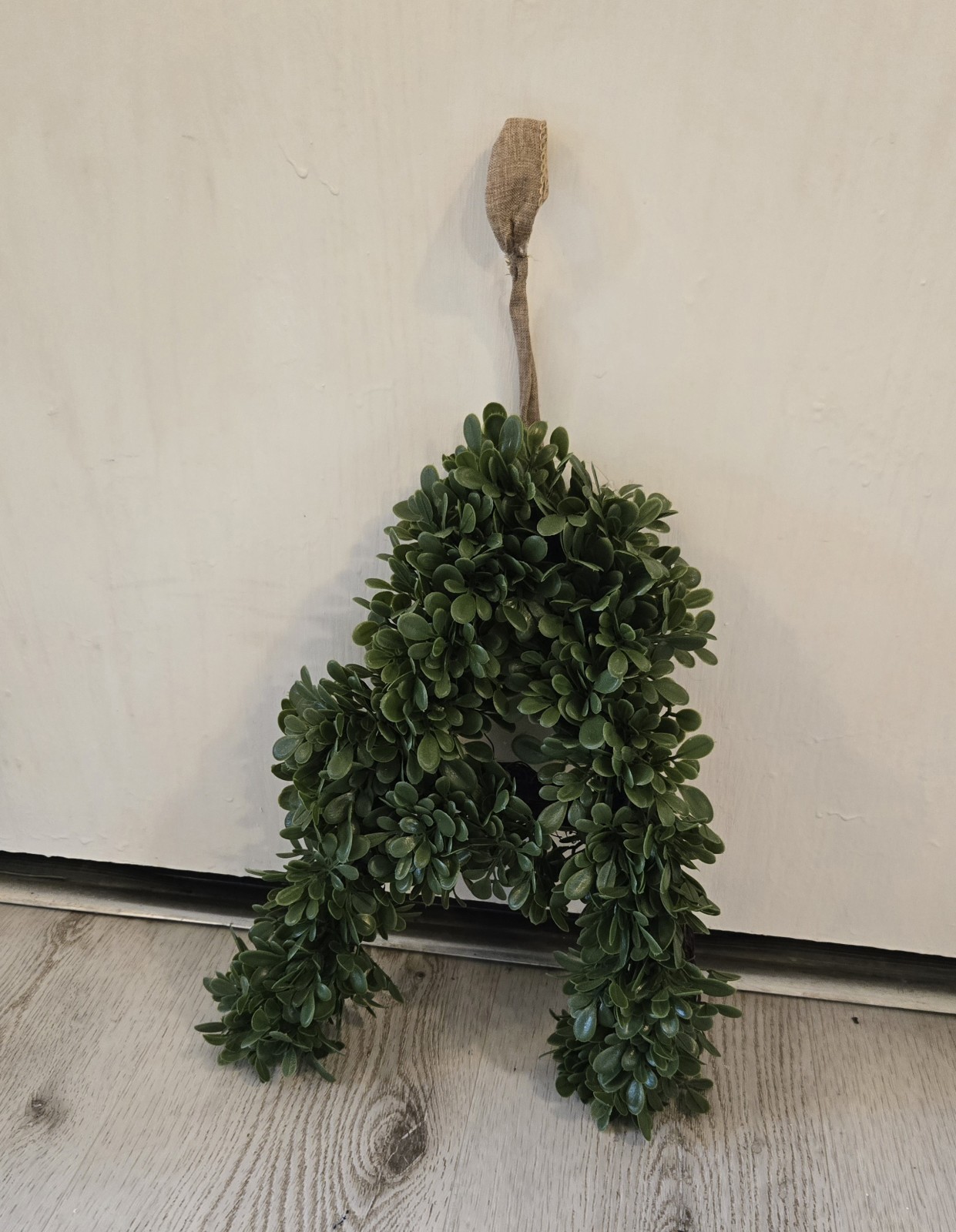 Artificial Boxwood Letter A Wreath