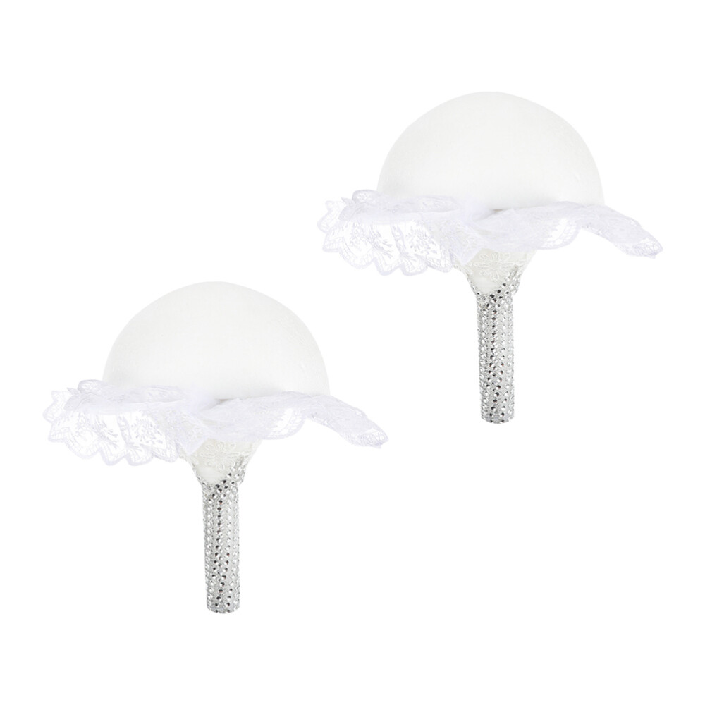 2PCS Bridal Flower Bouquet Holder Bridal Bouquet Handle Flower DIY Accessories