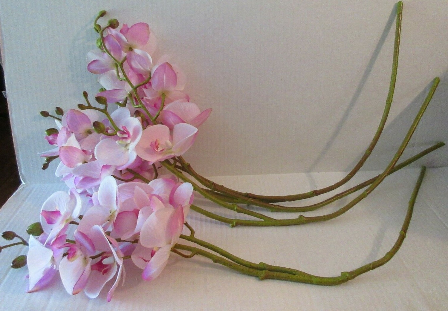 Artificial Butterfly Orchid Floral Flower Double Stem 9 Blooms Home Decor Weddin