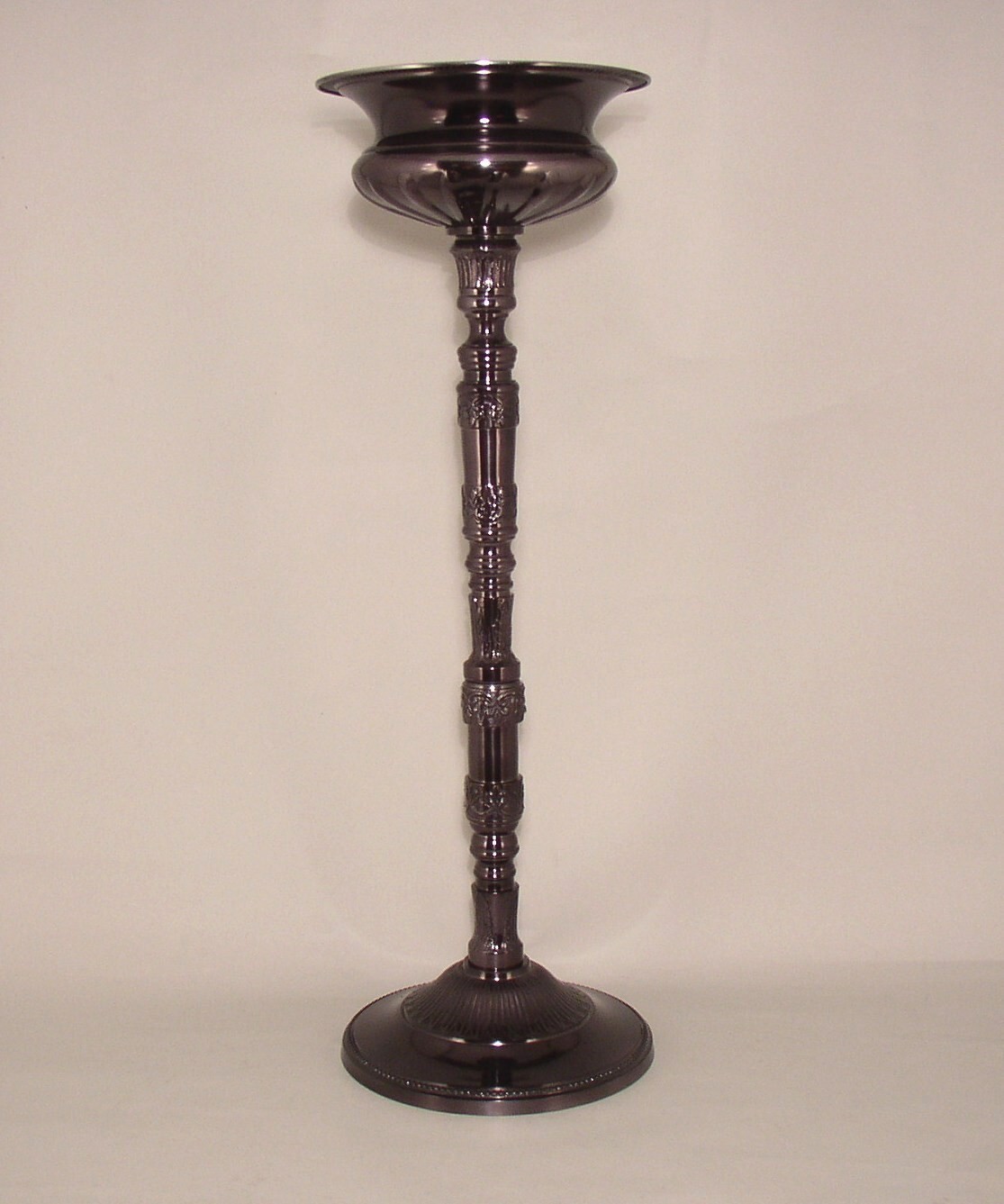 Floral Stand Round Bronze Patina Finish on Aluminum 10″D 30″High FREE SHIPPING
