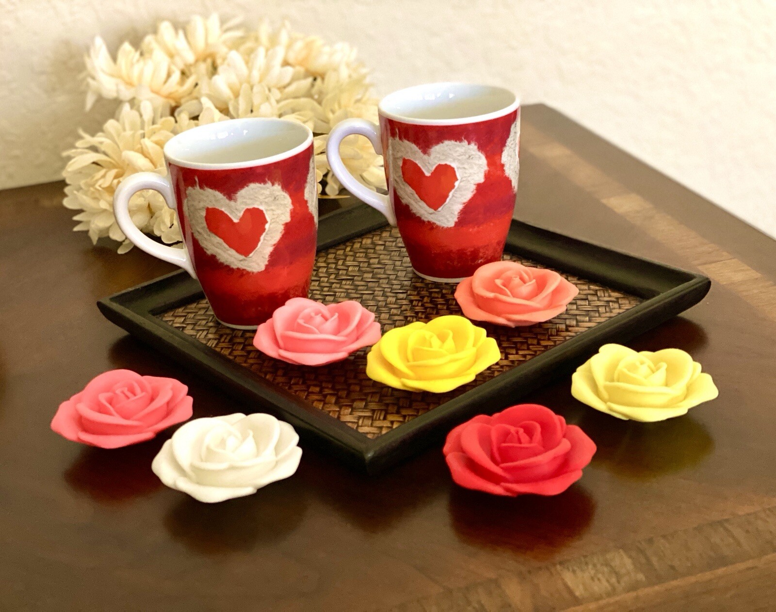 Roses Set of 3 – 3D Printed Forever Love Rose, Eternal Rose Faux Flower Gifts
