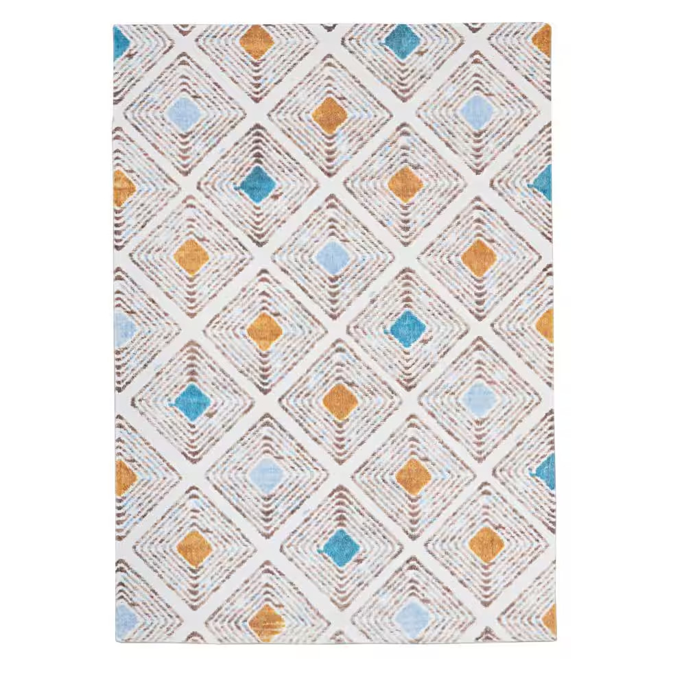 Harpe Faux Rabbit Ivory & Tan 5X7 Area Rug