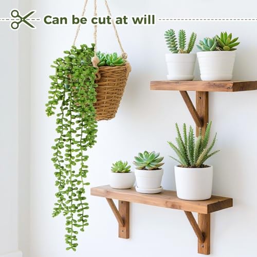 Fake Hanging Plants Artificial Decor – 3PCS String of Pearls Plant Artificial