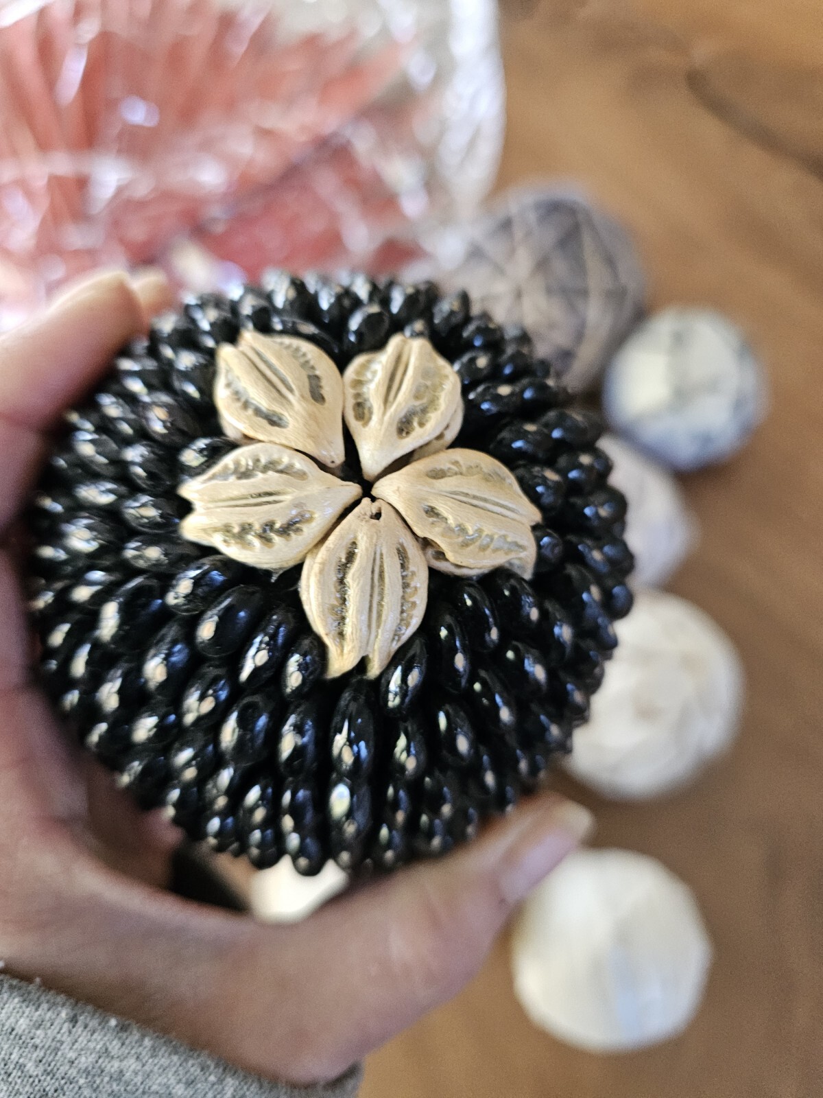 Natural Palm Leaf Branches Organic Orb Vessel Filler Bundle