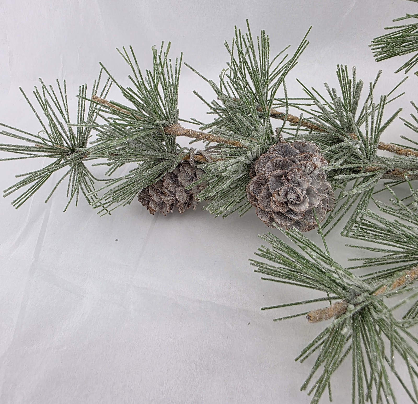 Pine Needle Cone Spray Branch Floral Picks Artificial Lot of 10 Stems 13″ Long