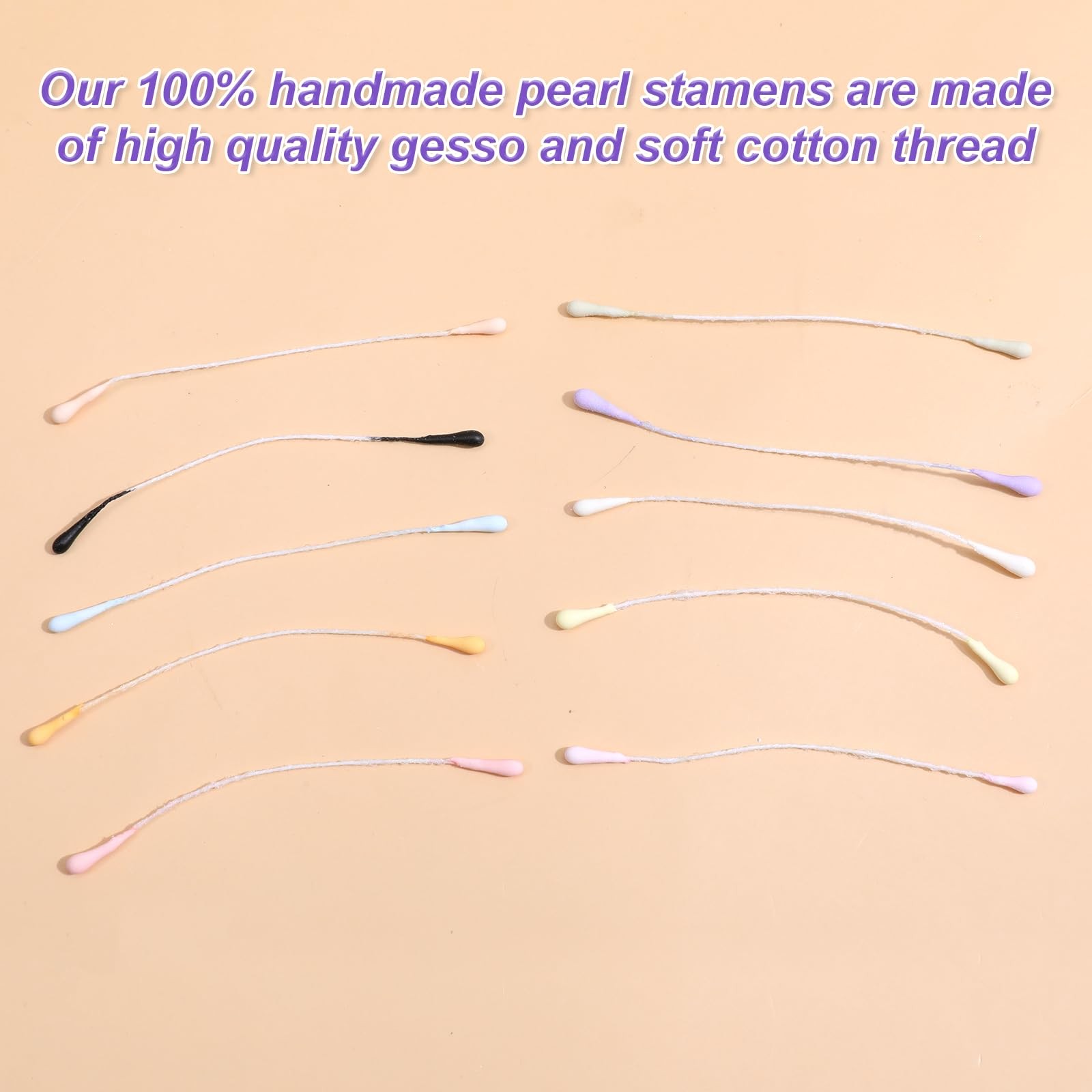 1200 PCS Flower Stamens Crafts Artificial 10 Colors DIY Simulated Wedding
