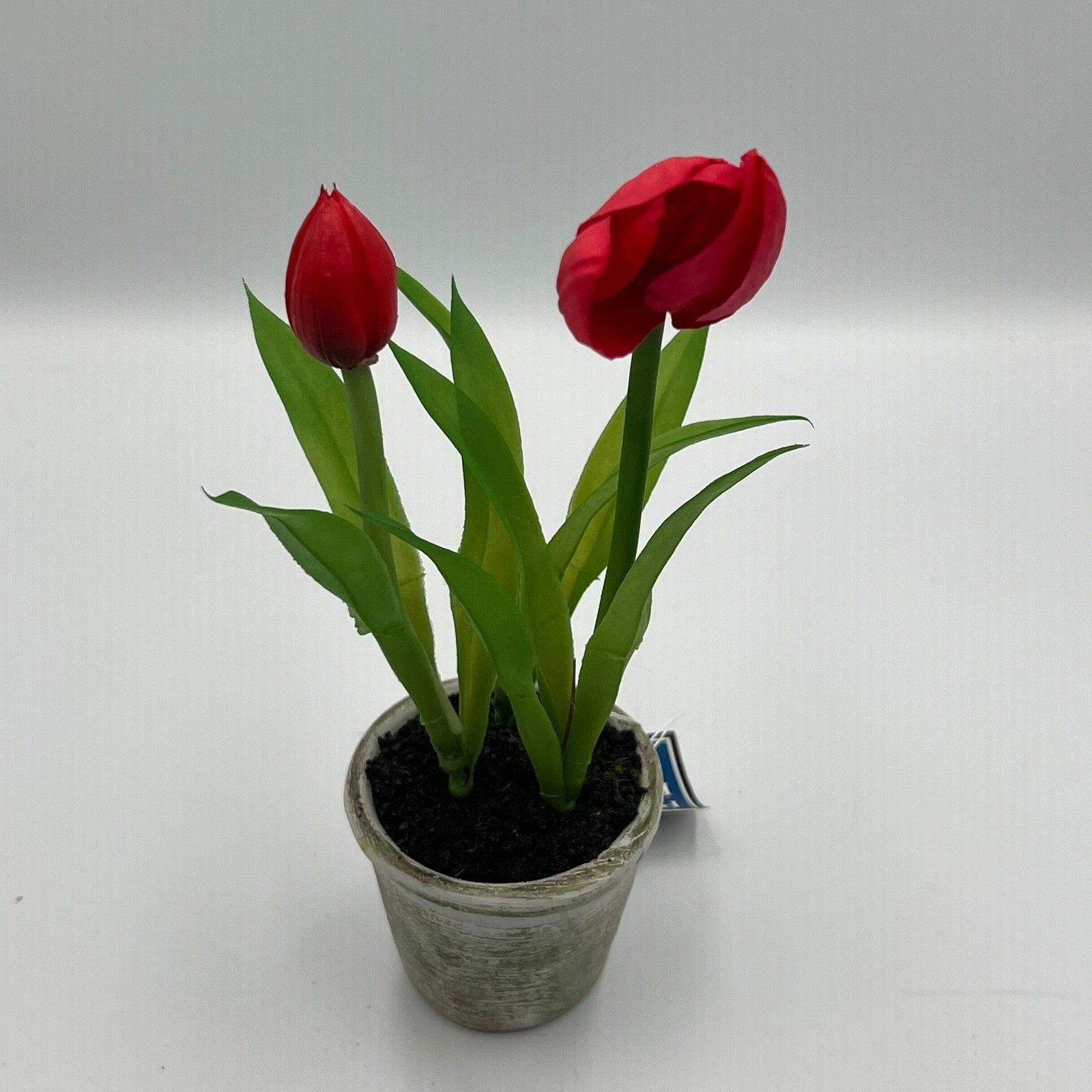 Park Place Home Artificial Red Tulip Potted Plant OS Red Brand New Faux Floral