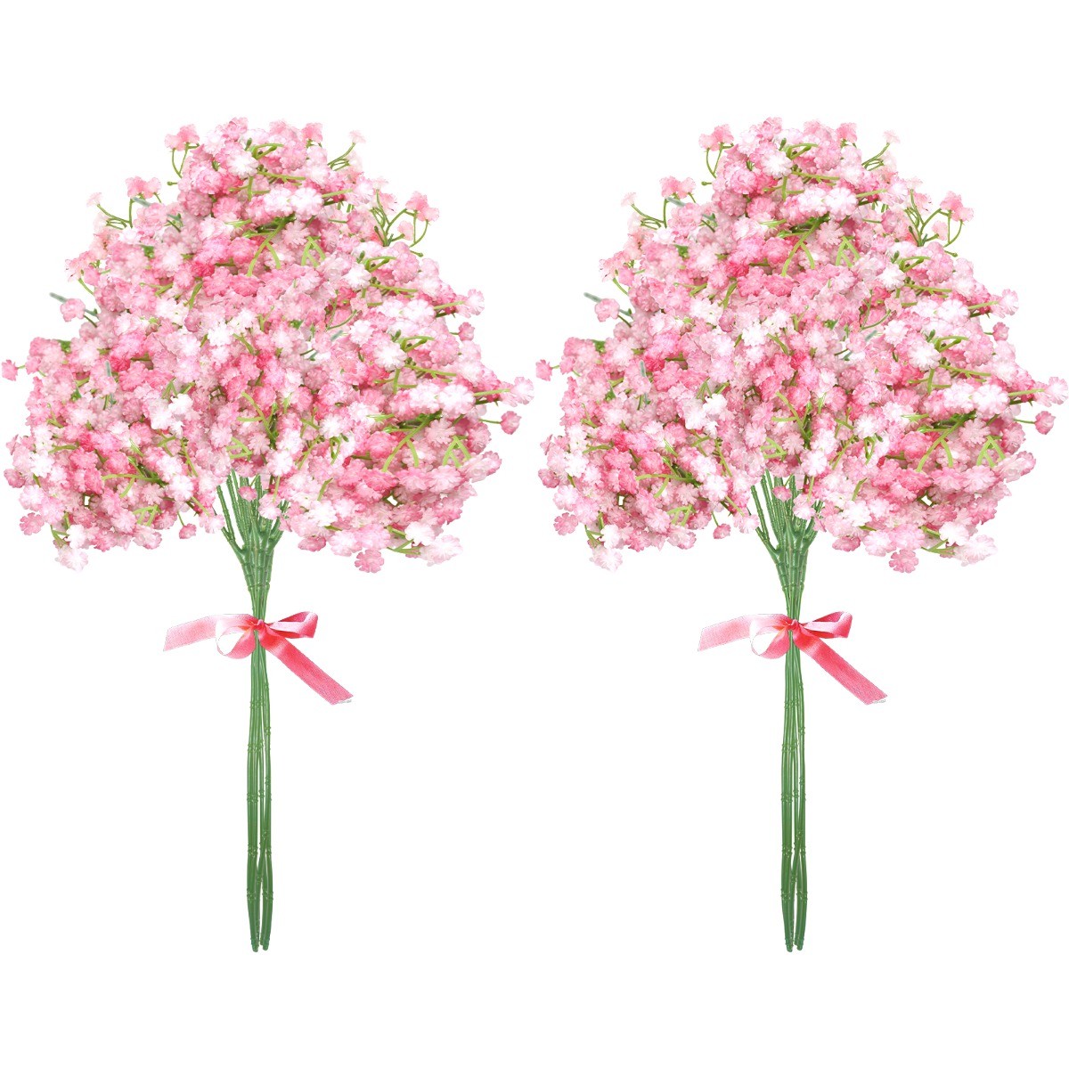 36Pcs Baby Breath Artificial Flowers Real Touch Gypsophila Wedding Bouquet Decor