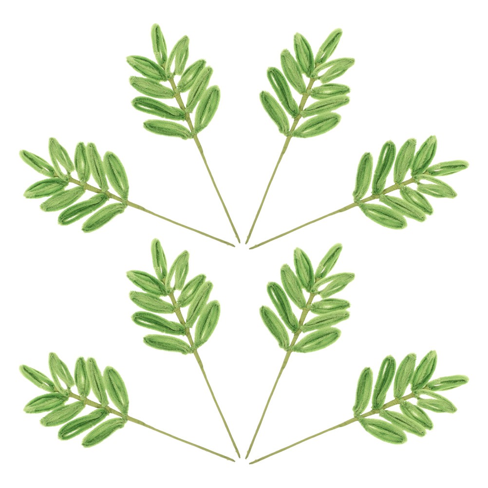 3 Pcs Pipe Cleaners Craft Stems for Decorations Christmas Leaf Picks