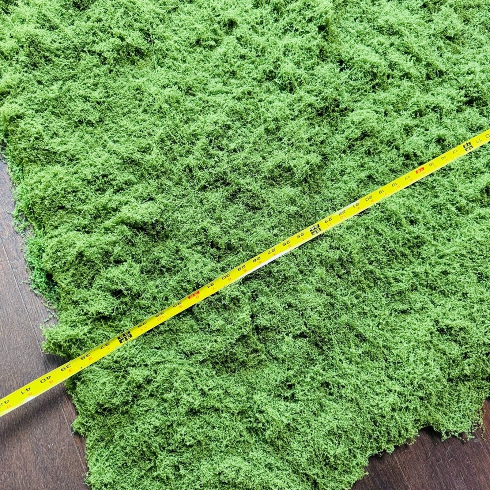 NEW ANTHROPOLOGIE TERRAIN Green Faux Moss Floral Plant Sheet Mat Rug DIY Decor