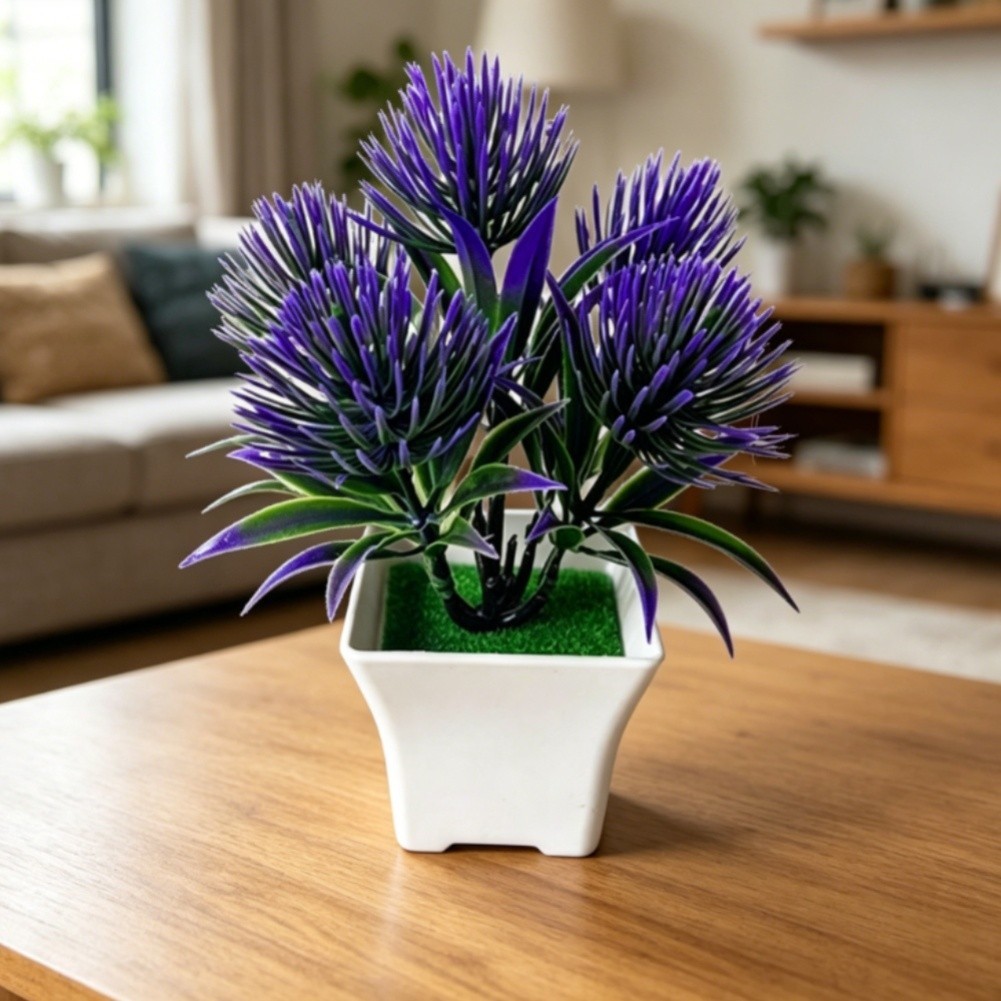 Artificial For MINI Pine Needle Grass Plant for Home Office Decor 15.5cm