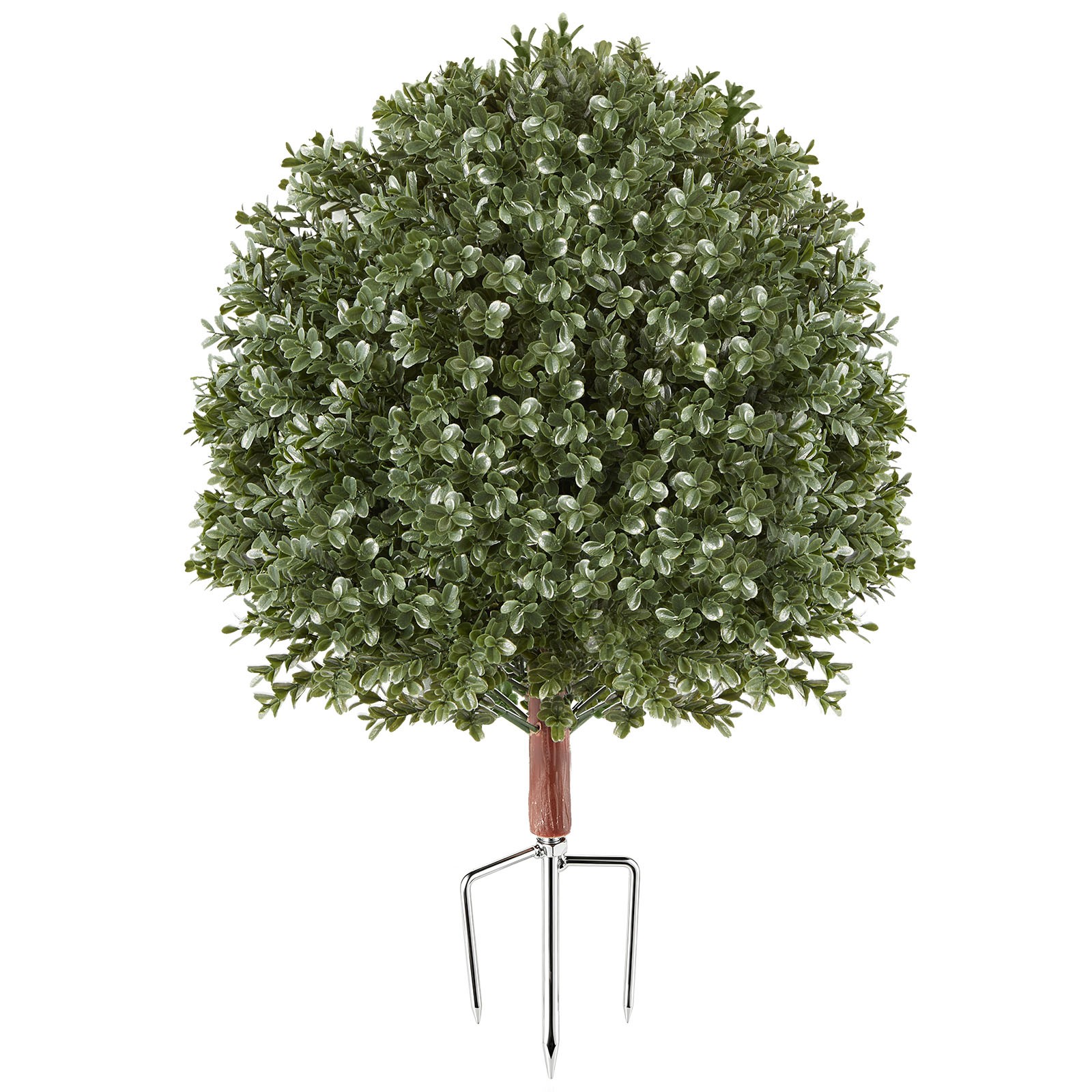 Uimoso Artificial Boxwood Topiary Ball Set, 20 in, Pair of Green Faux Shrubs