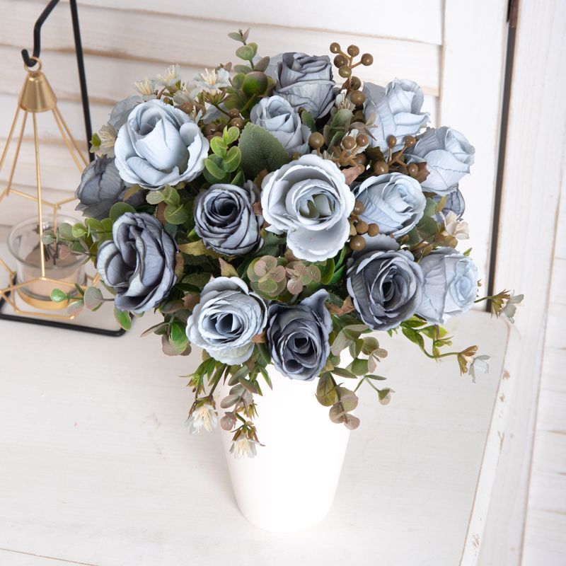 Artificial Rose Flower Prop Synthetic Wedding For Ornament Home Hotel Decoration