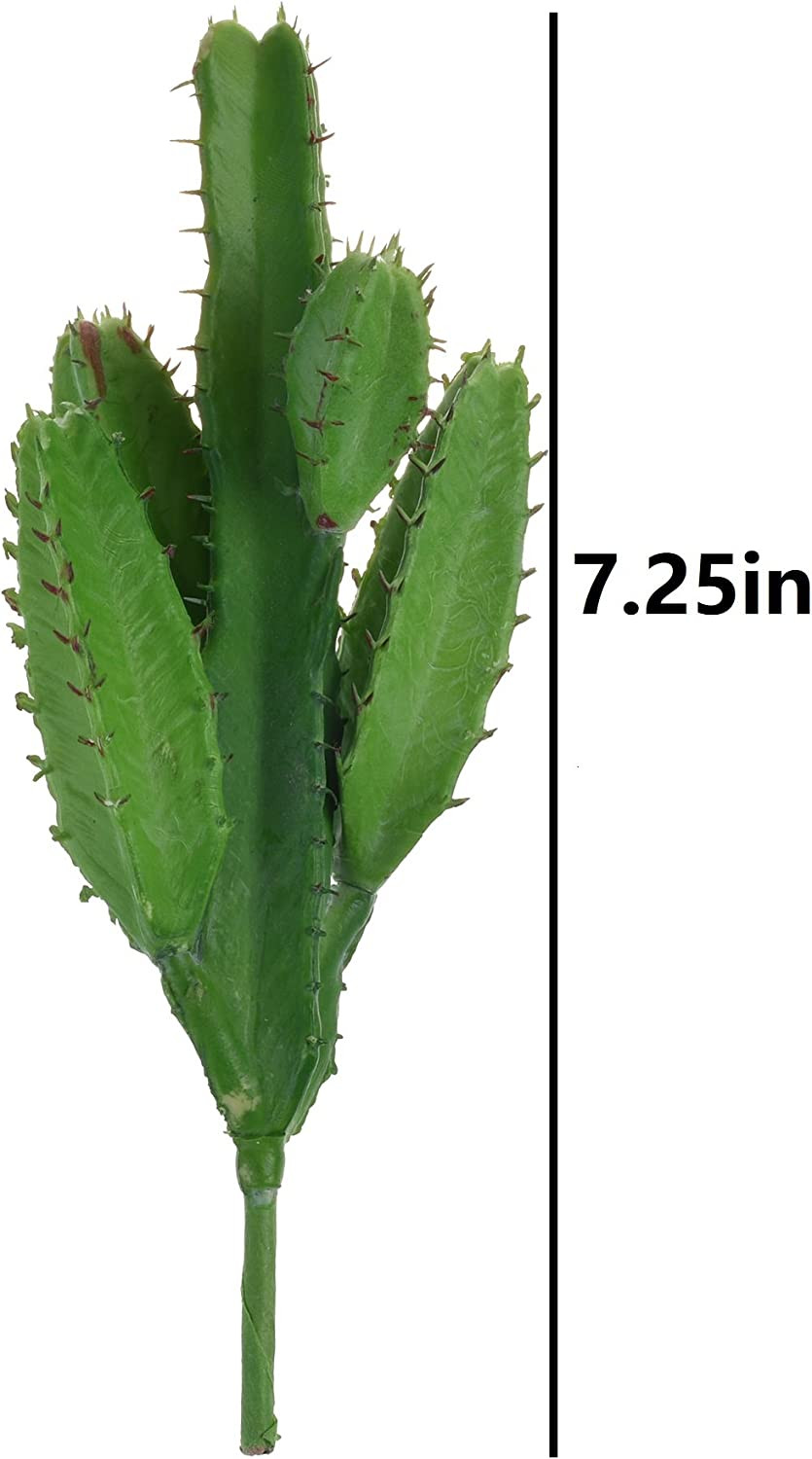 2Pcs Artificial Cactus Plant Fake Plants Faux Home Mini Decoration Arrangement