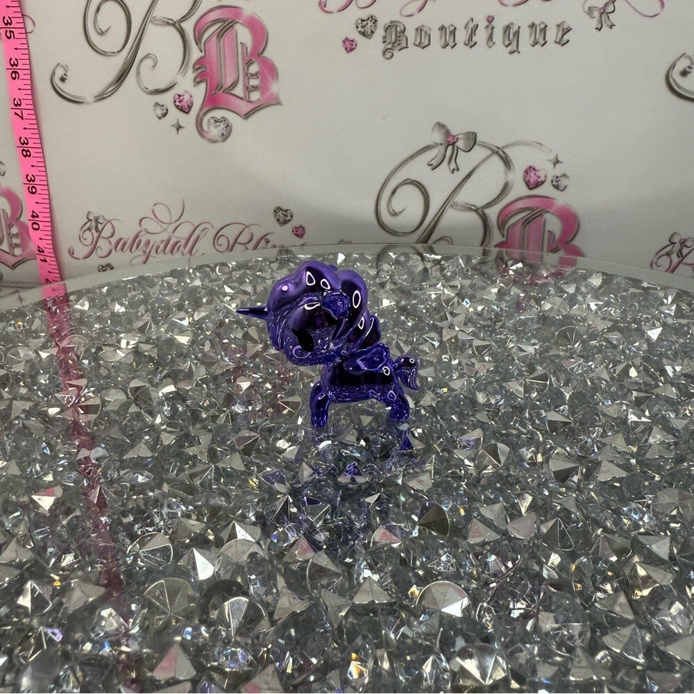 Tokidoki action figurine chrome purple Glossy Purple Glass Unicorn Figurine