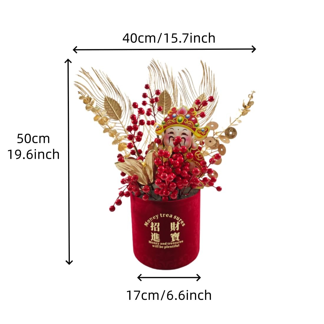 Chinese New Year Fu Bucket, 2026 Spring Festival Fu Character Artificial Bran…