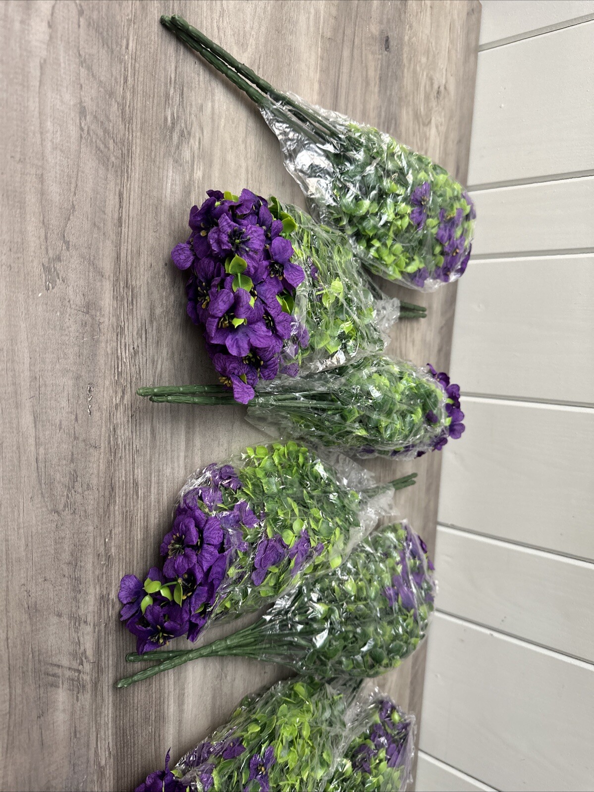 Artificial Flowers for Outdoors Fake Plants – 8 Bundles Faux Outside Greenery