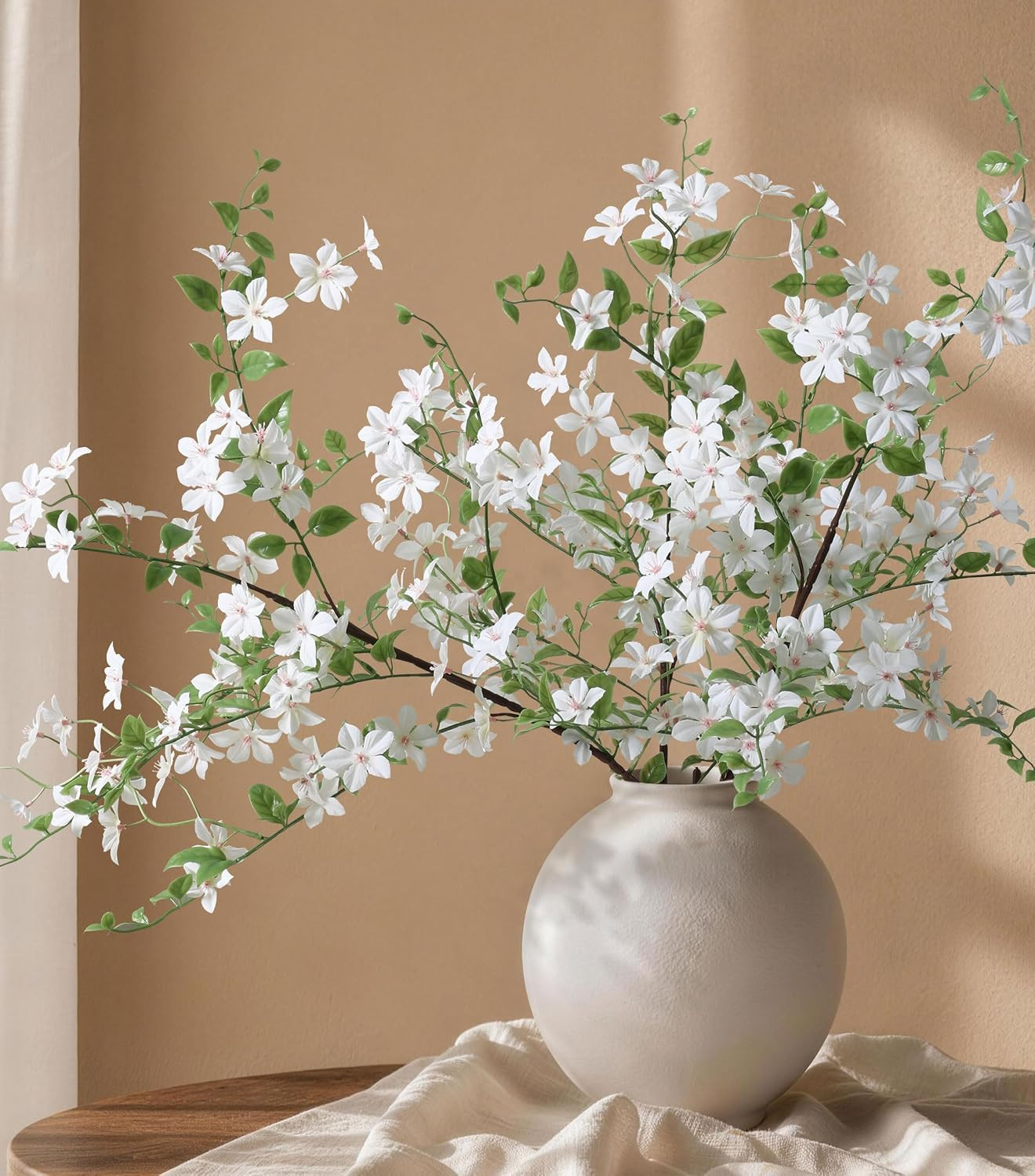 Realistic Faux Greenery Stems – 3 Pcs Artificial Flowers for Home Decor