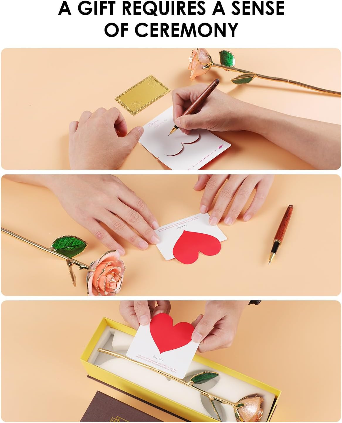 Gold Dipped Rose – Hand-Dipped Real 24K Gold Rose – Genuine One of a Kind – Eter